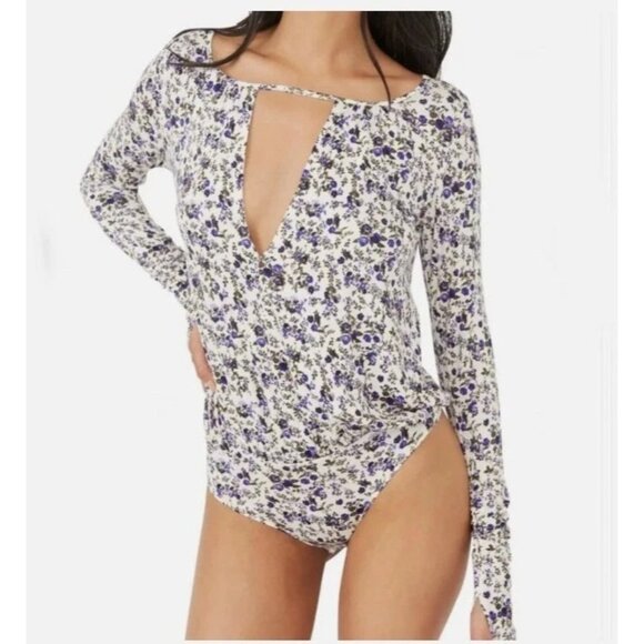Free People Kaya Print Cutout Bodysuit in Multicolor - Picture 3 of 10